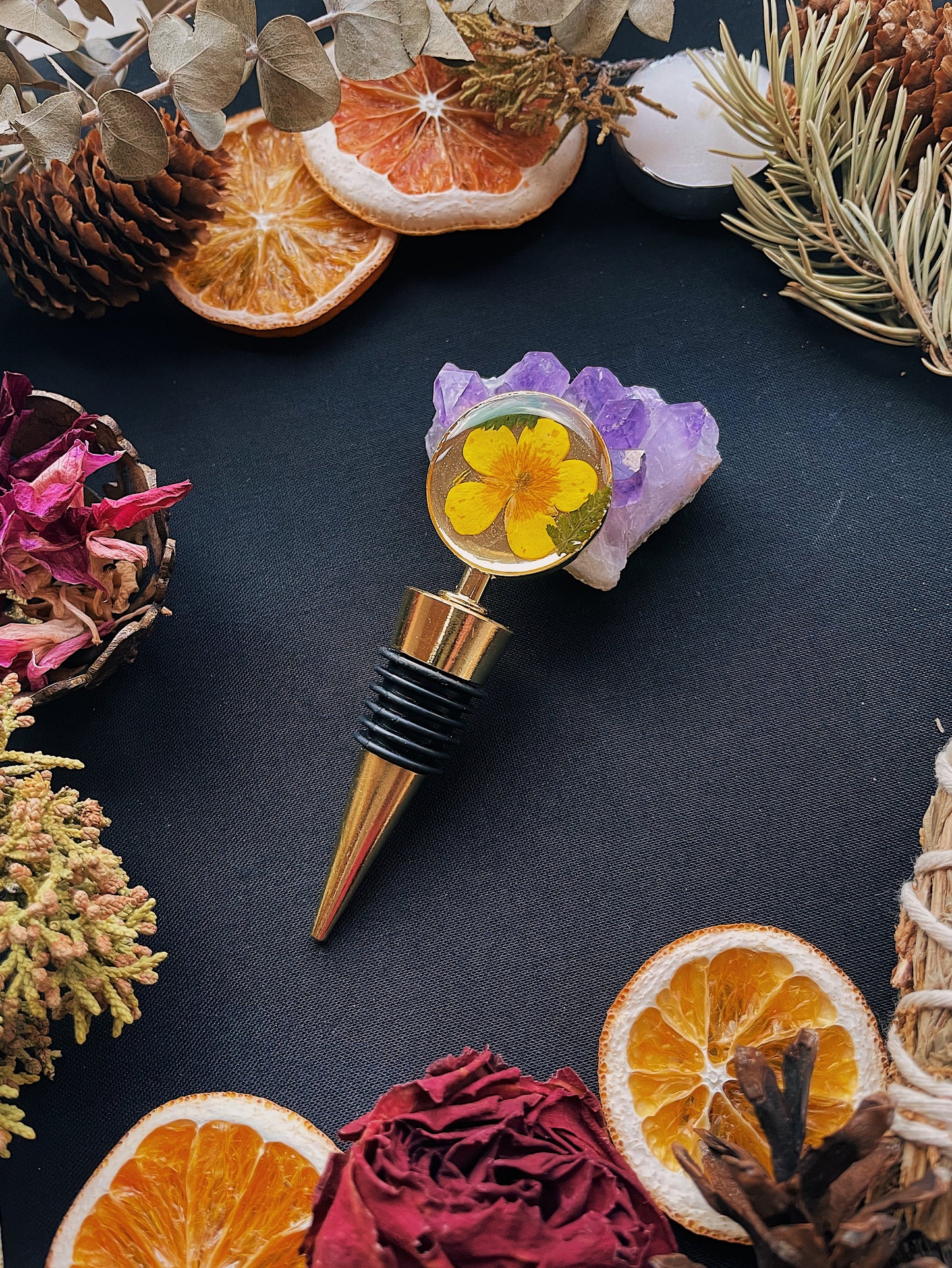 Floral Wine Bottle Stoppers