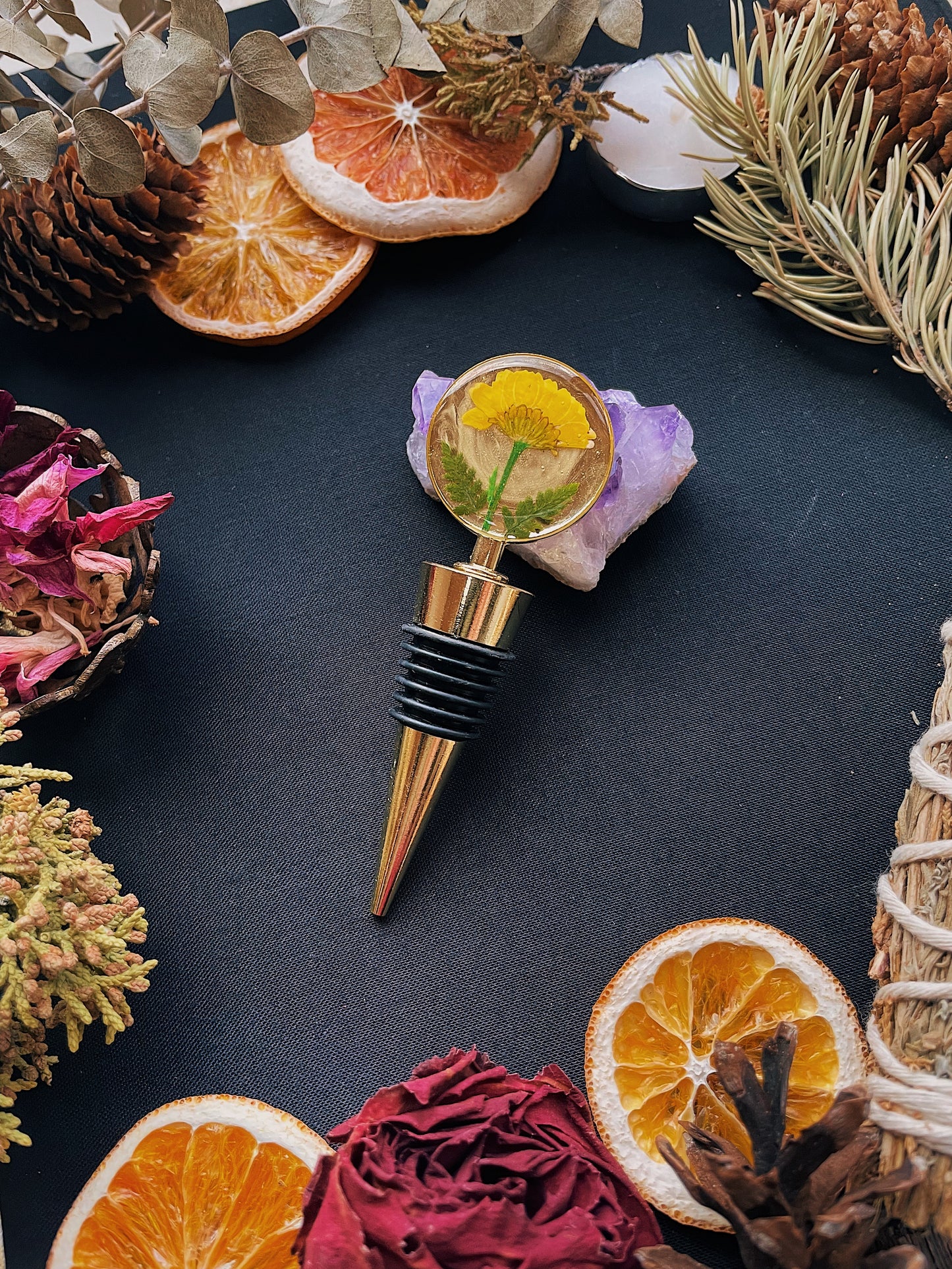 Floral Wine Bottle Stoppers